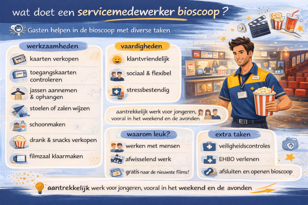 Alles over het beroep servicemedewerker bioscoop Wat doet een servicemedewerker bioscoop